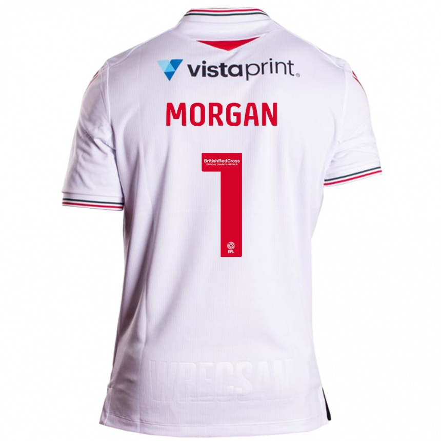 レディースフットボールデリス・モーガン#1白アウェイシャツ2023/24ジャージーユニフォーム