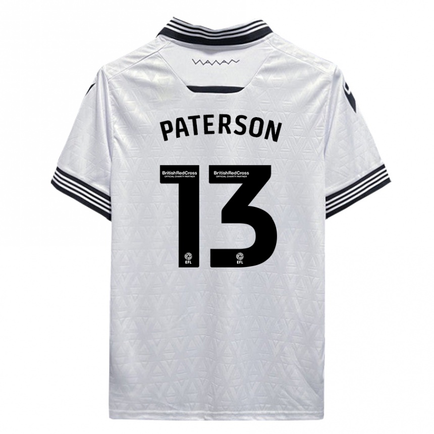 レディースフットボールカラム・パターソン#13白アウェイシャツ2023/24ジャージーユニフォーム