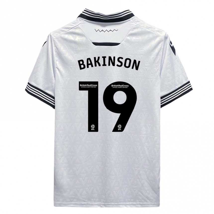 レディースフットボールタイリーク・バキンソン#19白アウェイシャツ2023/24ジャージーユニフォーム