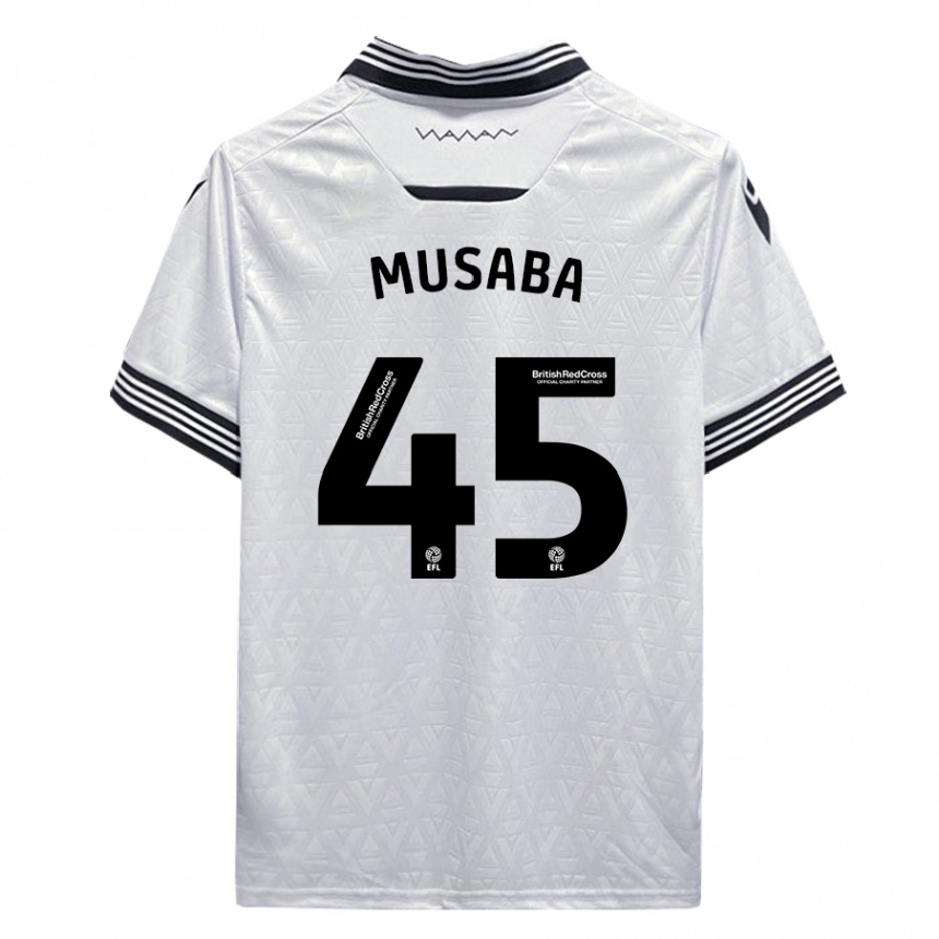 レディースフットボールアントニー・ムサバ#45白アウェイシャツ2023/24ジャージーユニフォーム