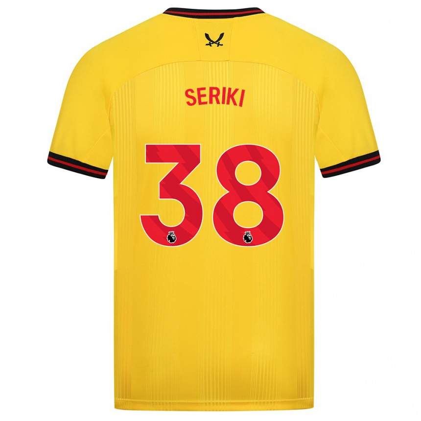 レディースフットボールフェミ・セリキ#38イエローアウェイシャツ2023/24ジャージーユニフォーム