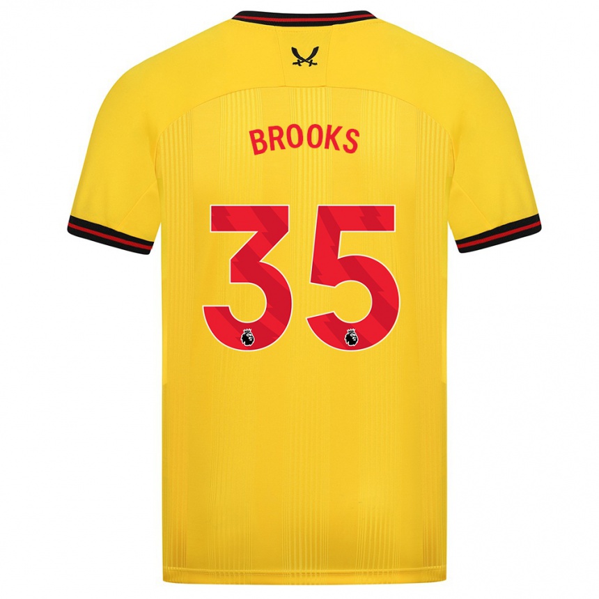 レディースフットボールアンドレ・ブルックス#35イエローアウェイシャツ2023/24ジャージーユニフォーム