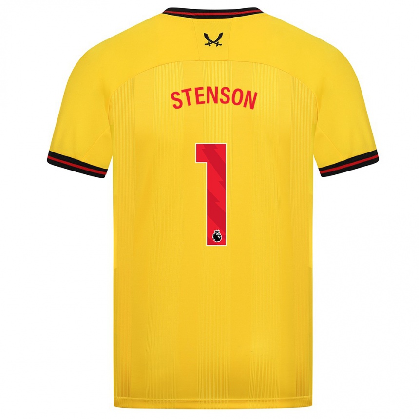 レディースフットボールフラン・ステンソン#1イエローアウェイシャツ2023/24ジャージーユニフォーム