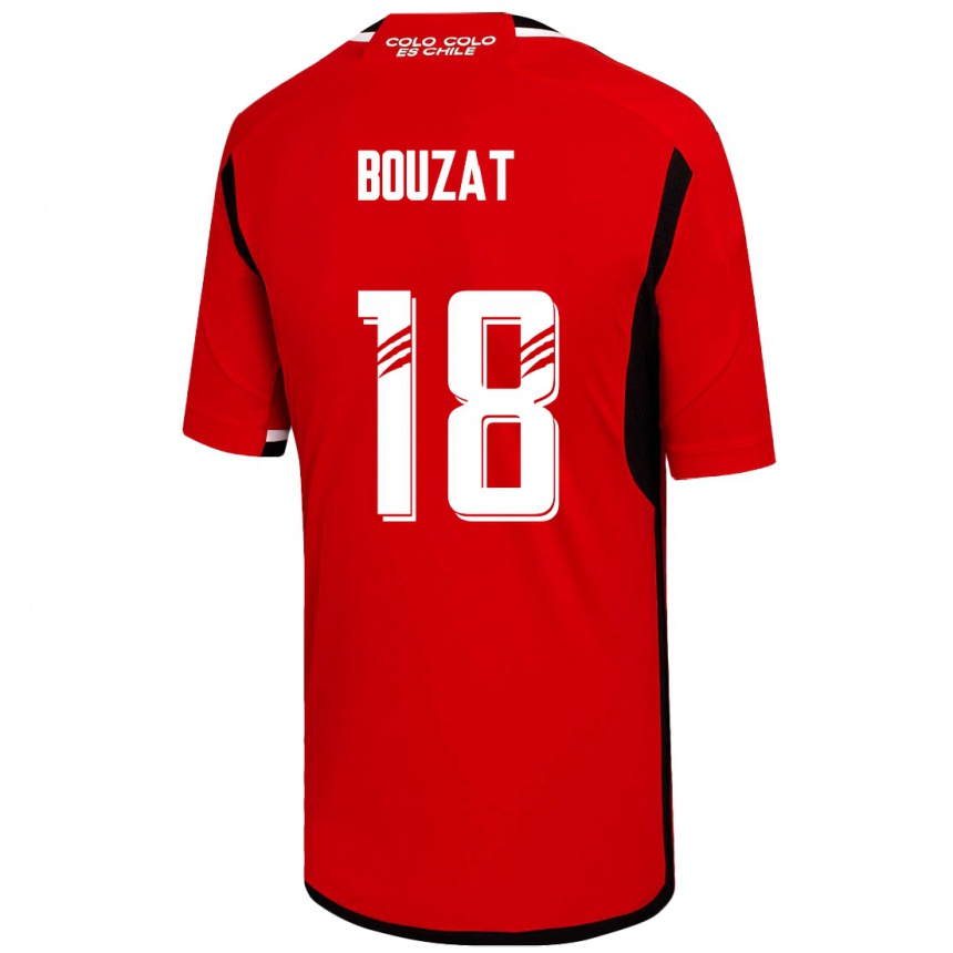 レディースフットボールアグスティン・ブザット#18赤アウェイシャツ2023/24ジャージーユニフォーム