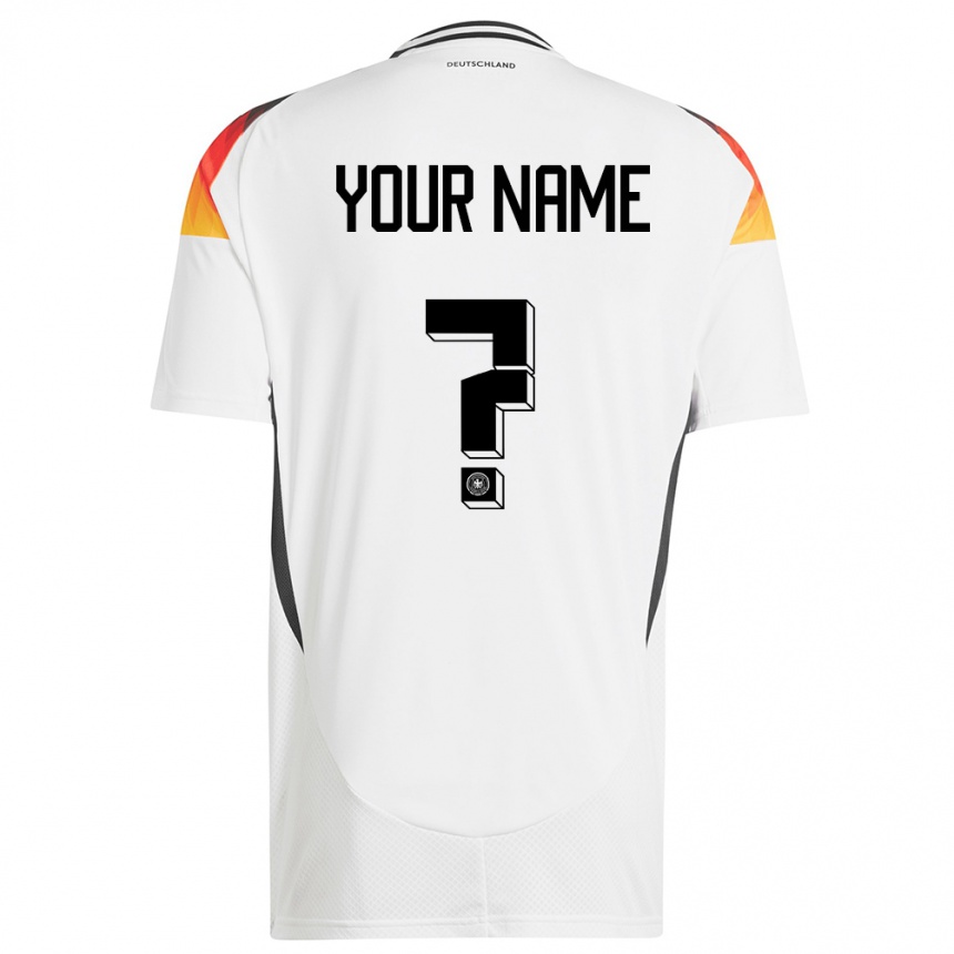 キッズフットボールドイツあなたの名前#0白ホームシャツ24-26ジャージーユニフォーム