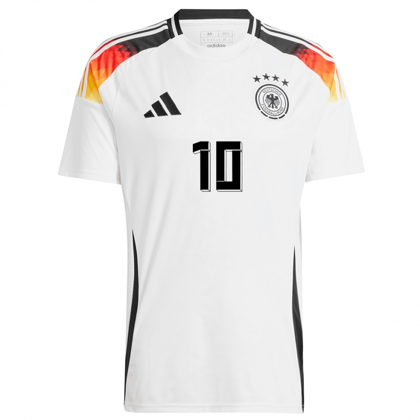 キッズフットボールドイツジェニファー・マロジャン#10白ホームシャツ24-26ジャージーユニフォーム