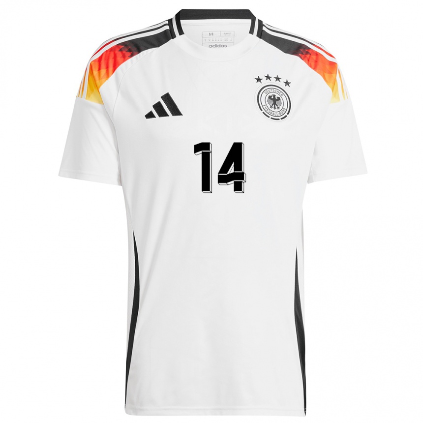 キッズフットボールドイツマルセル・ヴェーニヒ#14白ホームシャツ24-26ジャージーユニフォーム
