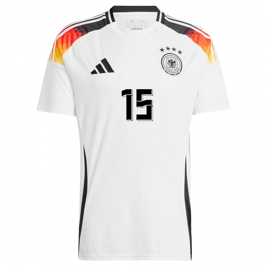 キッズフットボールドイツジョシュア・クオーシー#15白ホームシャツ24-26ジャージーユニフォーム