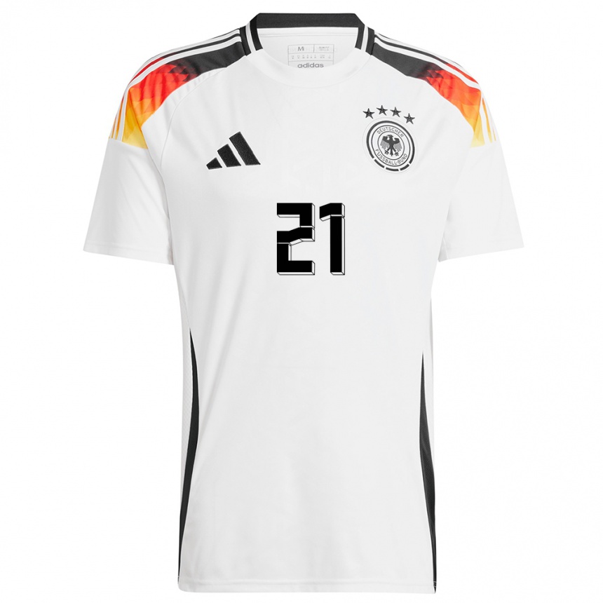 キッズフットボールドイツイルカイ・ギュンドアン#21白ホームシャツ24-26ジャージーユニフォーム