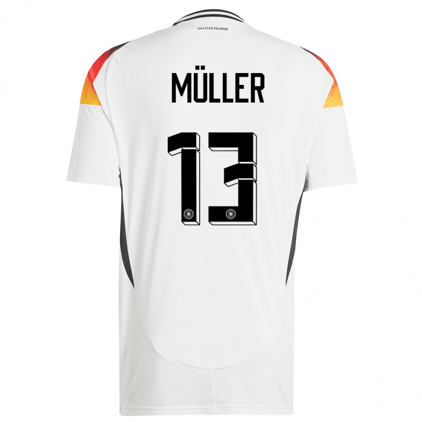 キッズフットボールドイツトーマス・ミュラー #13白ホームシャツ24-26ジャージーユニフォーム