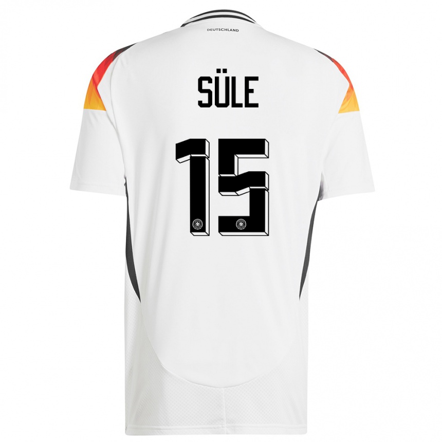 キッズフットボールドイツニクラス・ズーレ#15白ホームシャツ24-26ジャージーユニフォーム