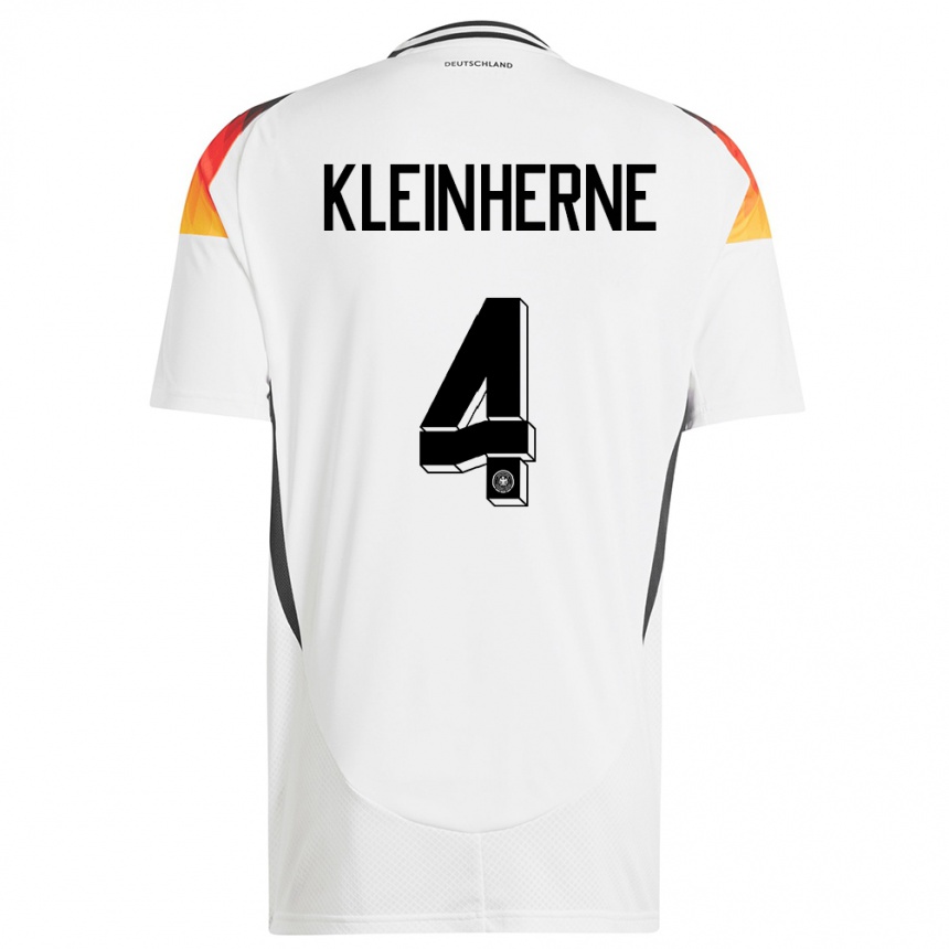 キッズフットボールドイツソフィア・クラインヘルン#4白ホームシャツ24-26ジャージーユニフォーム