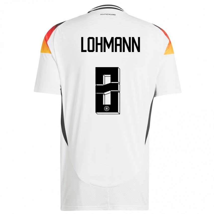 キッズフットボールドイツシドニー・ローマン#8白ホームシャツ24-26ジャージーユニフォーム