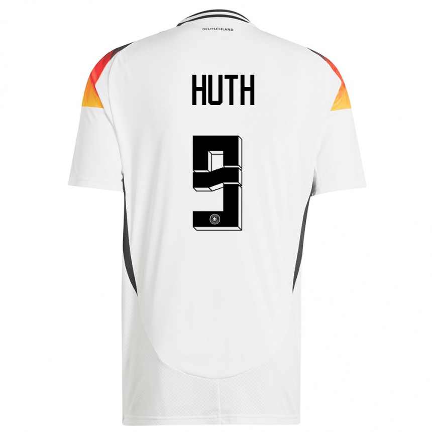キッズフットボールドイツスベニャ・フート#9白ホームシャツ24-26ジャージーユニフォーム