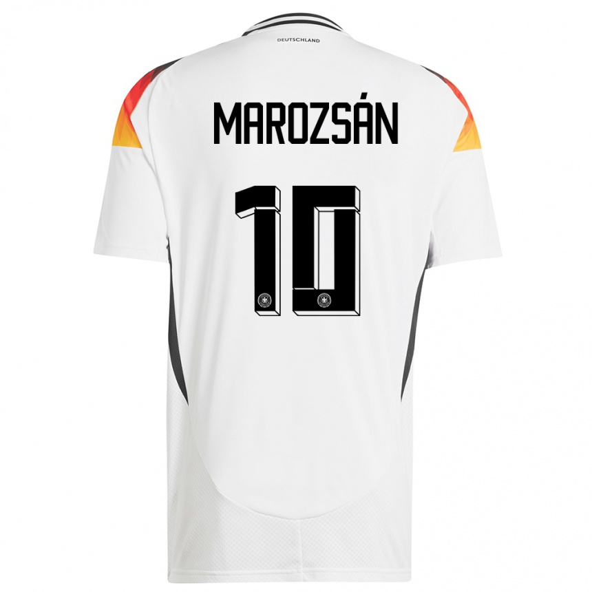 キッズフットボールドイツジェニファー・マロジャン#10白ホームシャツ24-26ジャージーユニフォーム