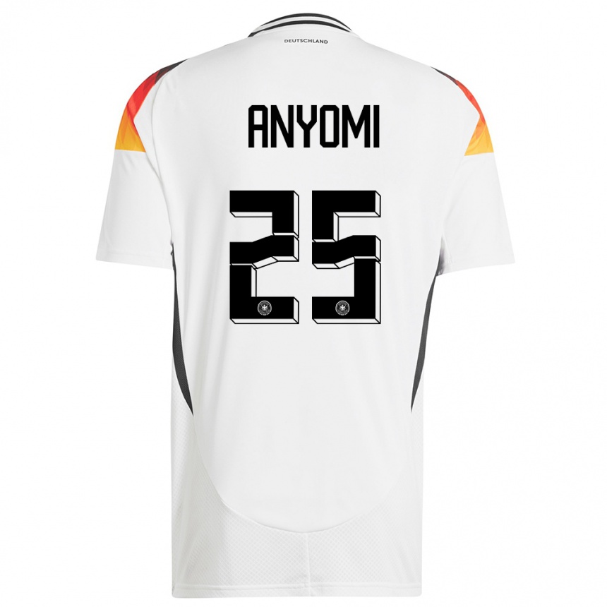 キッズフットボールドイツニコール・アニョミ#25白ホームシャツ24-26ジャージーユニフォーム