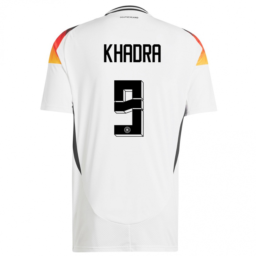 キッズフットボールドイツレダ・カドラ#9白ホームシャツ24-26ジャージーユニフォーム