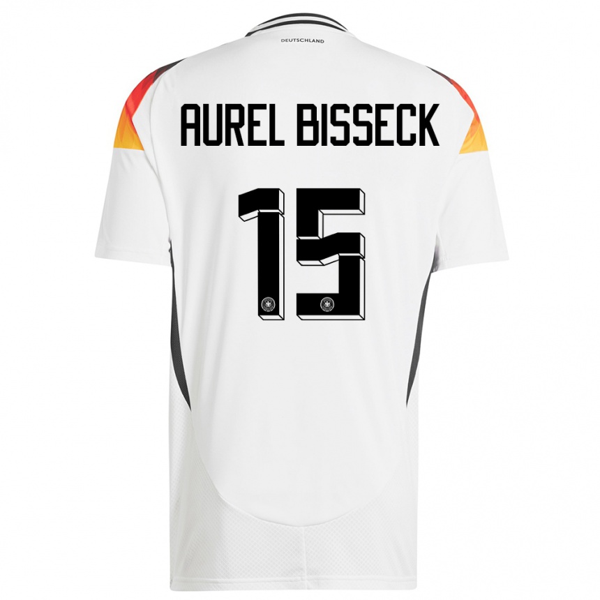 キッズフットボールドイツヤン・オーレル・ビセック#15白ホームシャツ24-26ジャージーユニフォーム