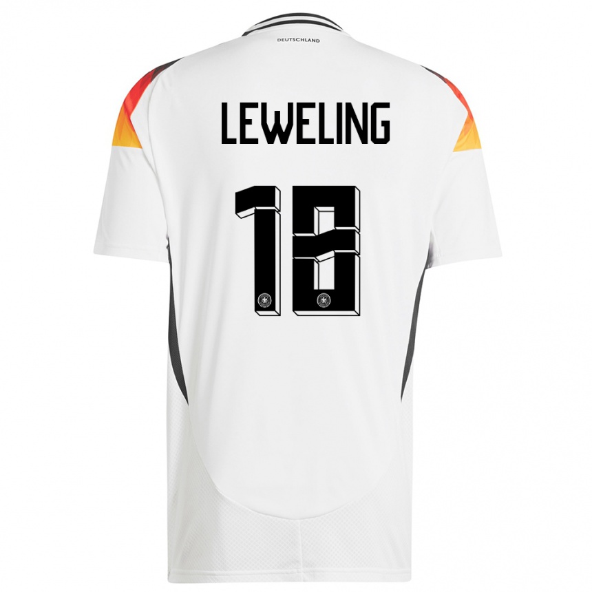 キッズフットボールドイツジェイミー・ルウェリング#18白ホームシャツ24-26ジャージーユニフォーム