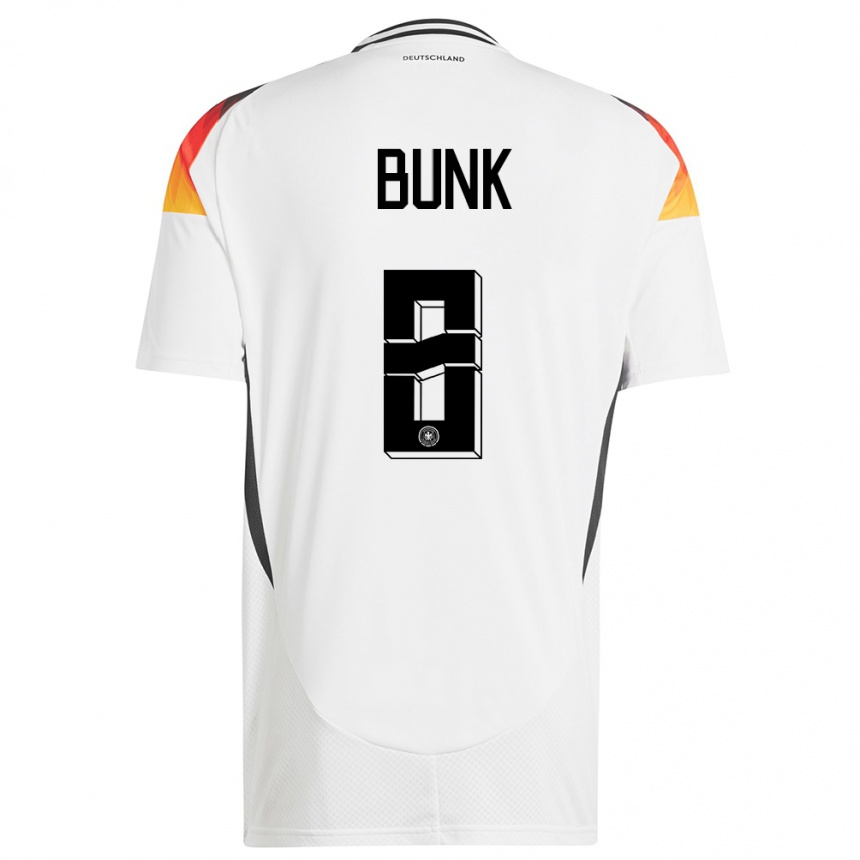 キッズフットボールドイツダニエル・バンク#8白ホームシャツ24-26ジャージーユニフォーム