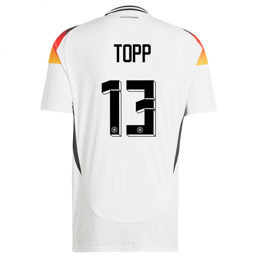 キッズフットボールドイツケケ・トップ#13白ホームシャツ24-26ジャージーユニフォーム