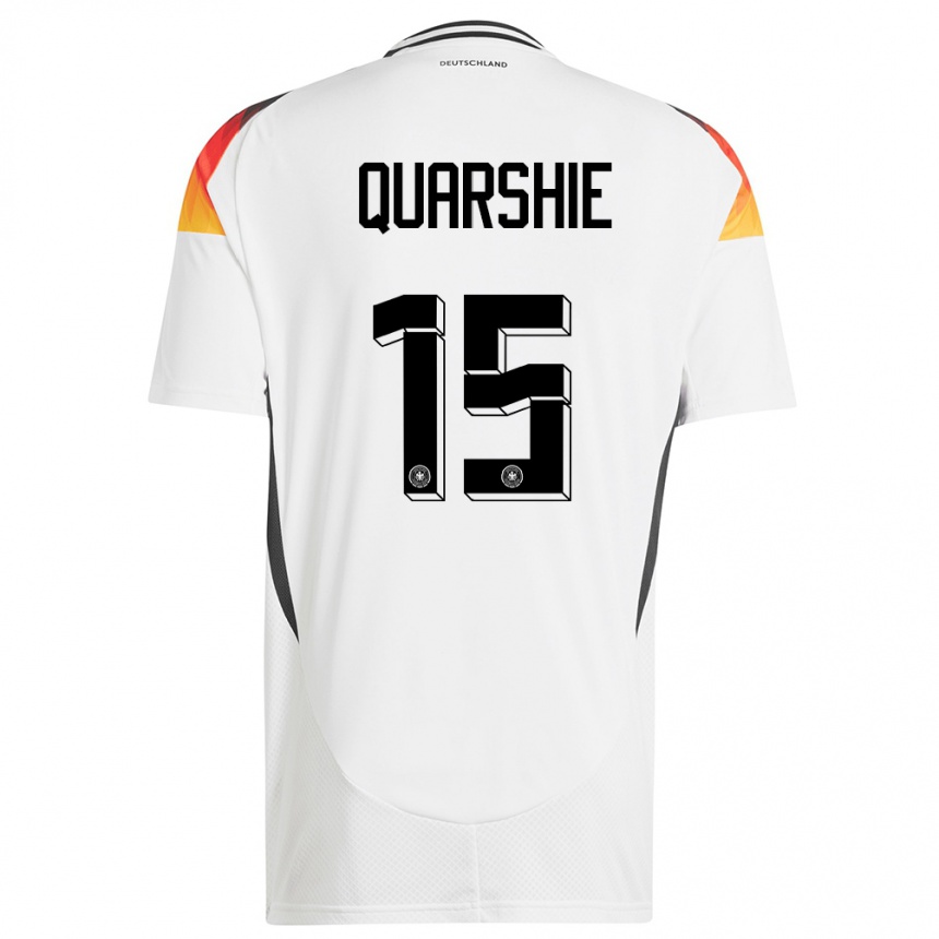 キッズフットボールドイツジョシュア・クオーシー#15白ホームシャツ24-26ジャージーユニフォーム