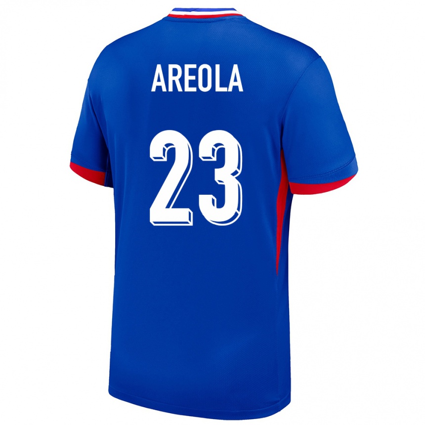 キッズフットボールフランスアルフォンス・アレオラ#23青ホームシャツ24-26ジャージーユニフォーム