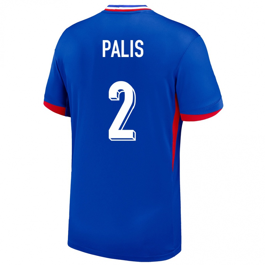 キッズフットボールフランスエラ・パリス#2青ホームシャツ24-26ジャージーユニフォーム