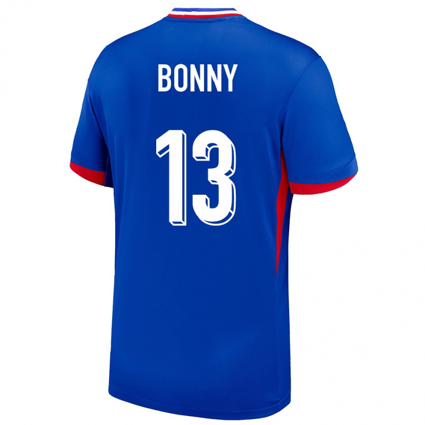 キッズフットボールフランスアンジュ・ヨアン・ボニー#13青ホームシャツ24-26ジャージーユニフォーム