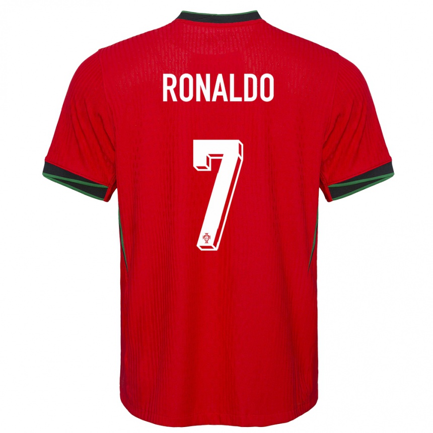 キッズフットボールポルトガルクリスティアーノ・ロナウド#7赤ホームシャツ24-26ジャージーユニフォーム
