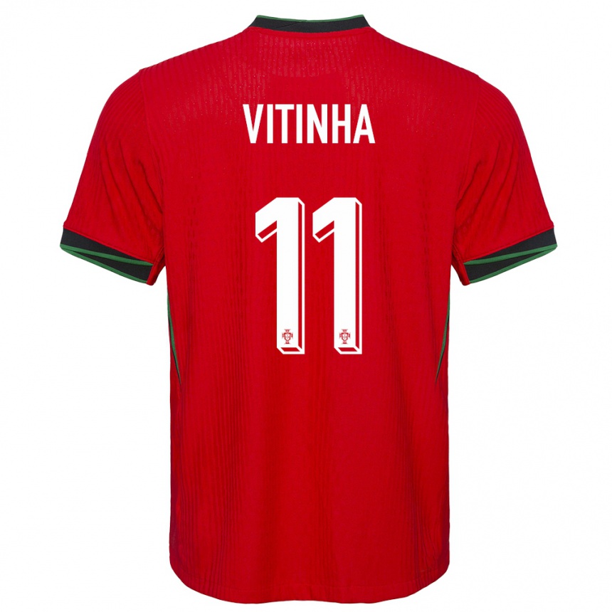 キッズフットボールポルトガルヴィトール・フェレイラ#11赤ホームシャツ24-26ジャージーユニフォーム