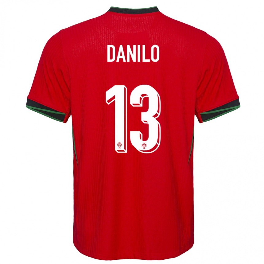 キッズフットボールポルトガルダニーロ・ルイス・エーリオ・ペレイラ#13赤ホームシャツ24-26ジャージーユニフォーム