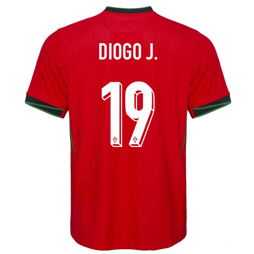 キッズフットボールポルトガルディオゴ・ジョッタ#19赤ホームシャツ24-26ジャージーユニフォーム