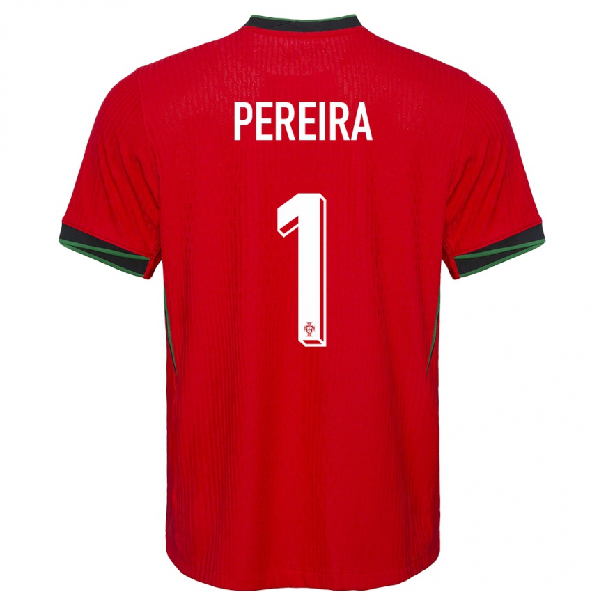 キッズフットボールポルトガルイネス・ペレイラ#1赤ホームシャツ24-26ジャージーユニフォーム