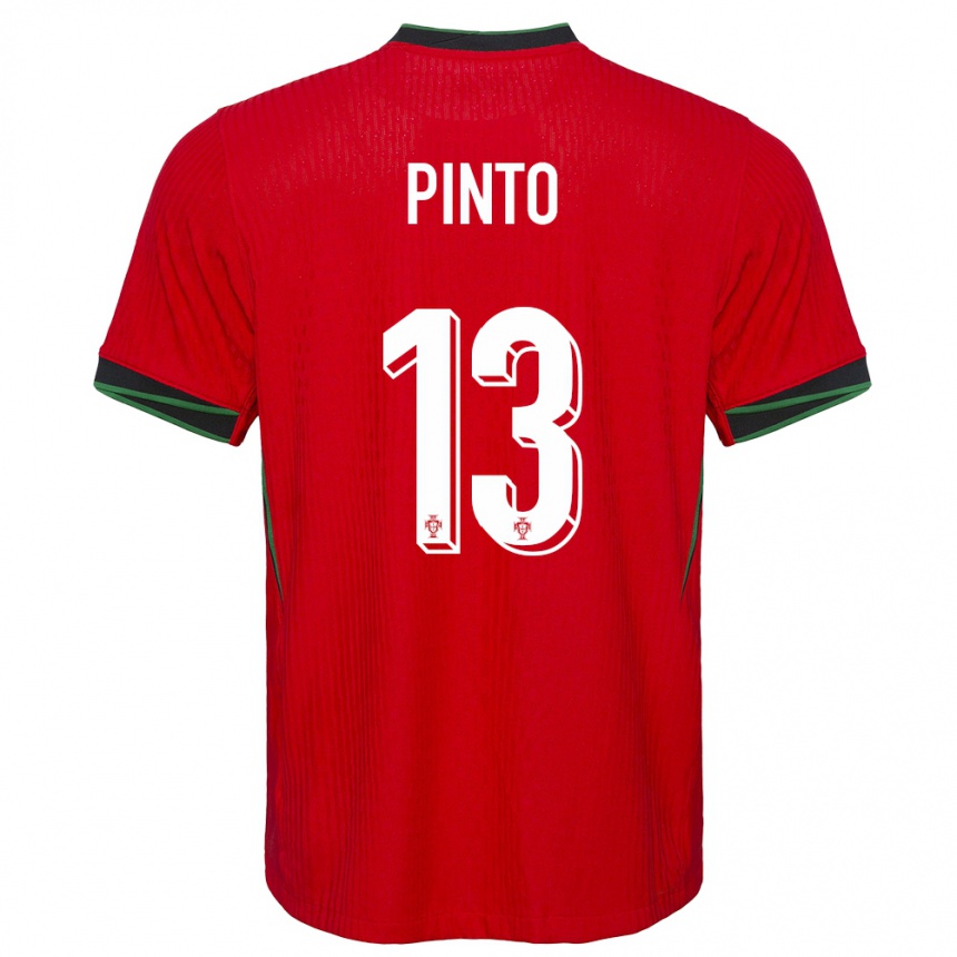 キッズフットボールポルトガルファティマ・ピント#13赤ホームシャツ24-26ジャージーユニフォーム