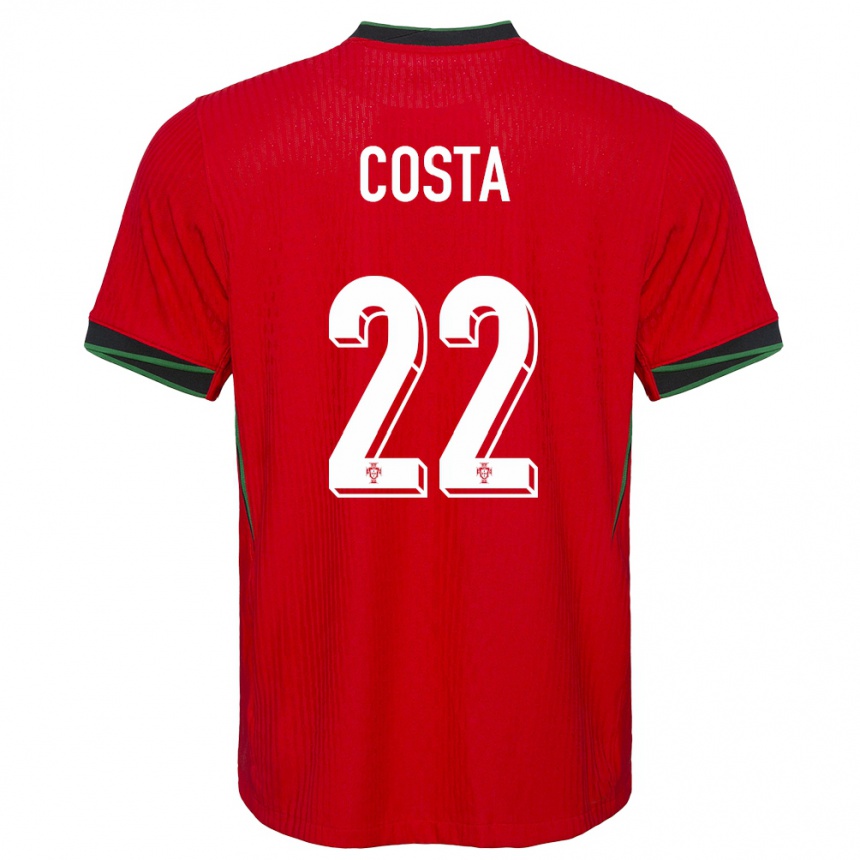 キッズフットボールポルトガルルート・コスタ#22赤ホームシャツ24-26ジャージーユニフォーム