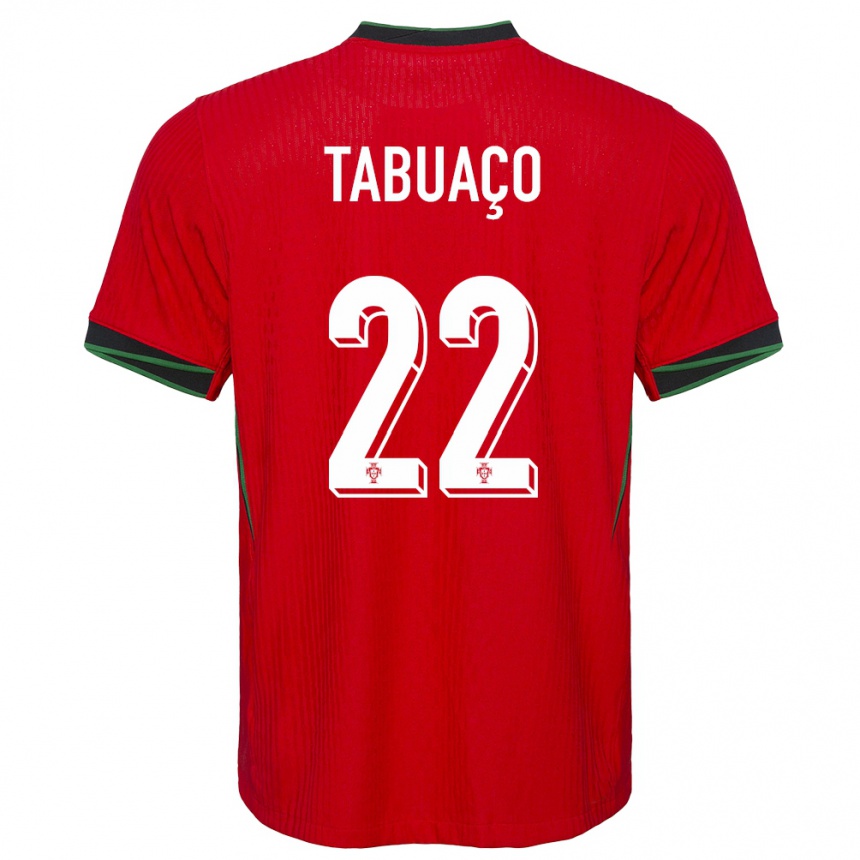 キッズフットボールポルトガルゴンサロ・タブアコ#22赤ホームシャツ24-26ジャージーユニフォーム