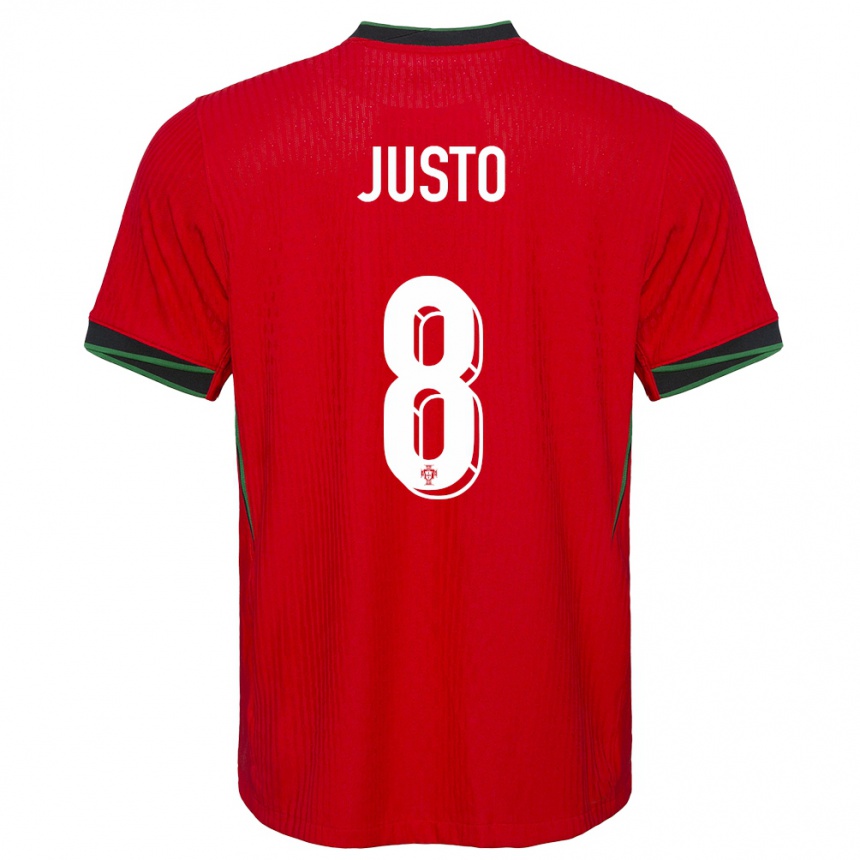 キッズフットボールポルトガルサミュエル・フスト#8赤ホームシャツ24-26ジャージーユニフォーム