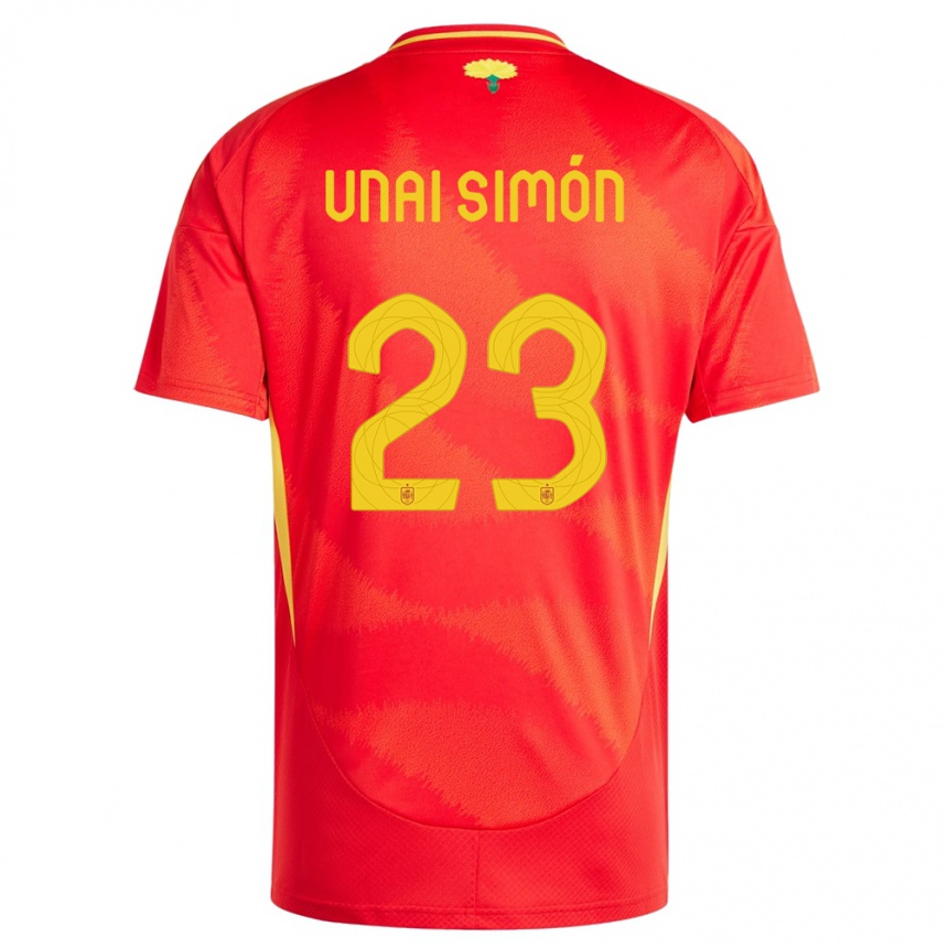 キッズフットボールスペインウナイ・シモン#23赤ホームシャツ24-26ジャージーユニフォーム