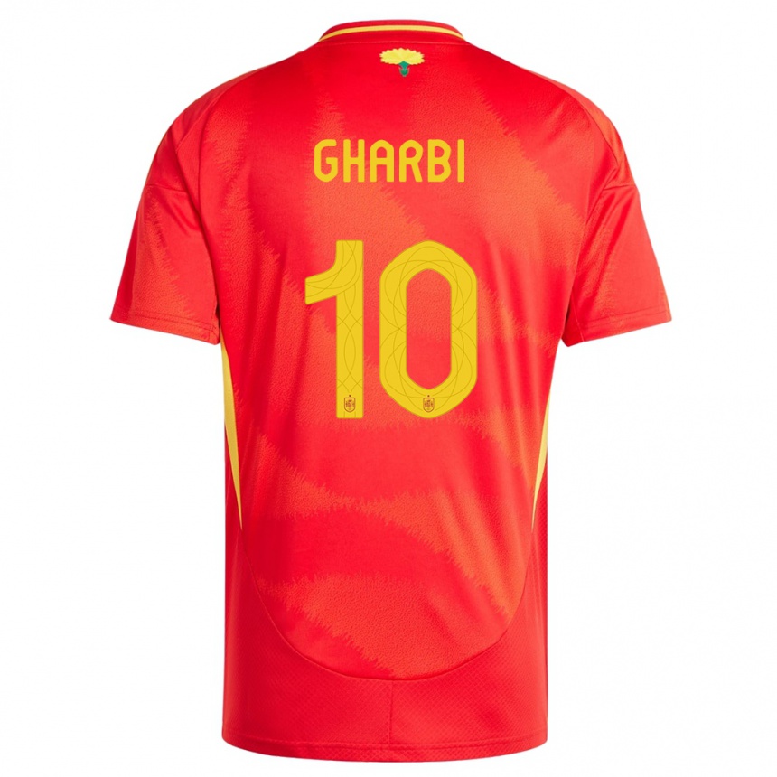 キッズフットボールスペインイシュマエル・ガルビ#10赤ホームシャツ24-26ジャージーユニフォーム