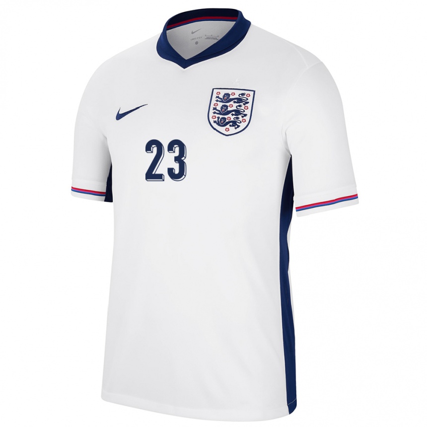 キッズフットボールイングランドコール・パルマー#23白ホームシャツ24-26ジャージーユニフォーム
