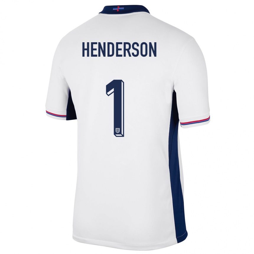 キッズフットボールイングランドディーン・ヘンダーソン#1白ホームシャツ24-26ジャージーユニフォーム
