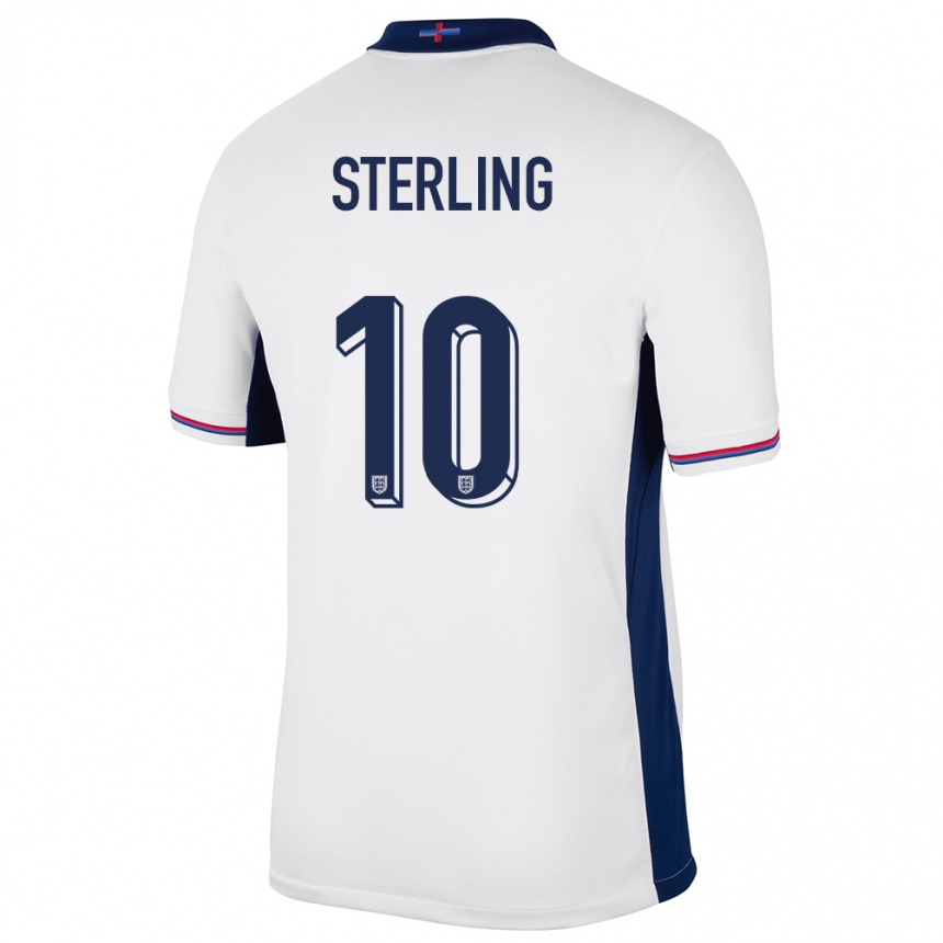 キッズフットボールイングランドラヒーム・スターリング#10白ホームシャツ24-26ジャージーユニフォーム