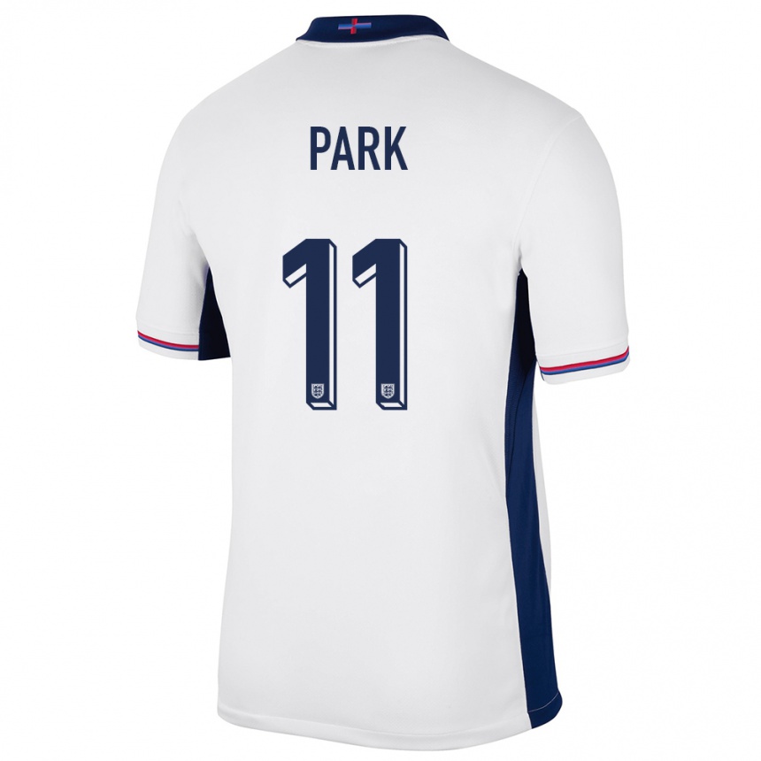 キッズフットボールイングランドジェス・パーク#11白ホームシャツ24-26ジャージーユニフォーム