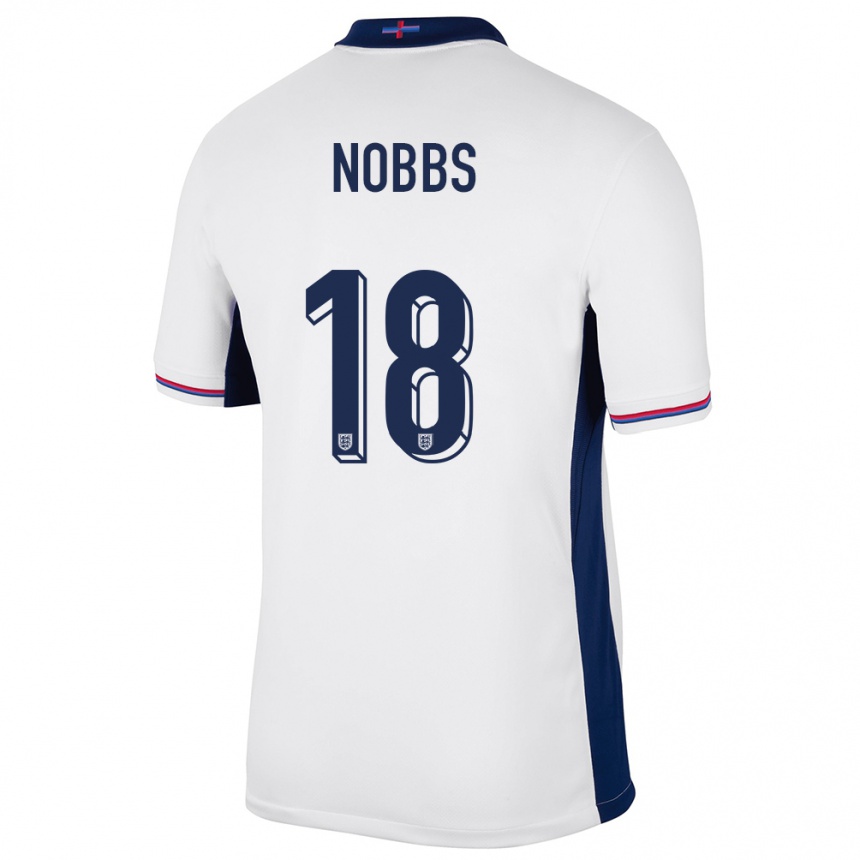キッズフットボールイングランドジョーダン・ノップス#18白ホームシャツ24-26ジャージーユニフォーム