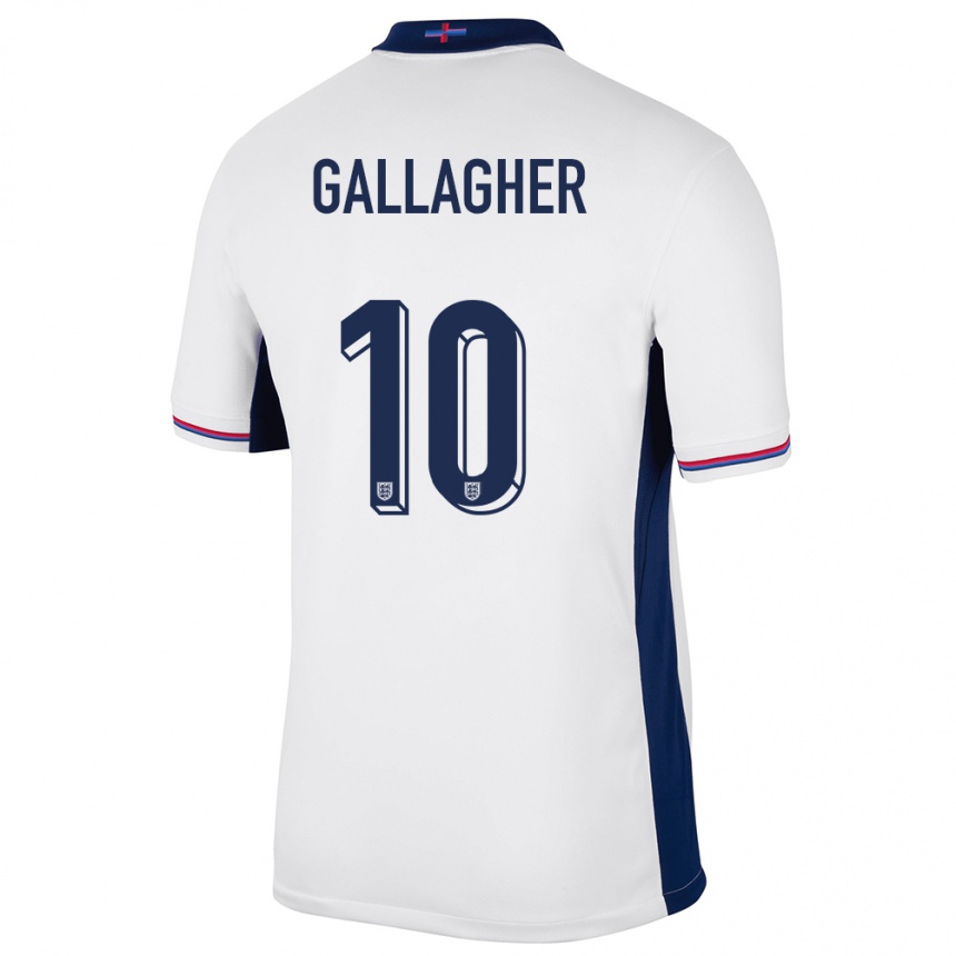 キッズフットボールイングランドコナー・ギャラガー#10白ホームシャツ24-26ジャージーユニフォーム