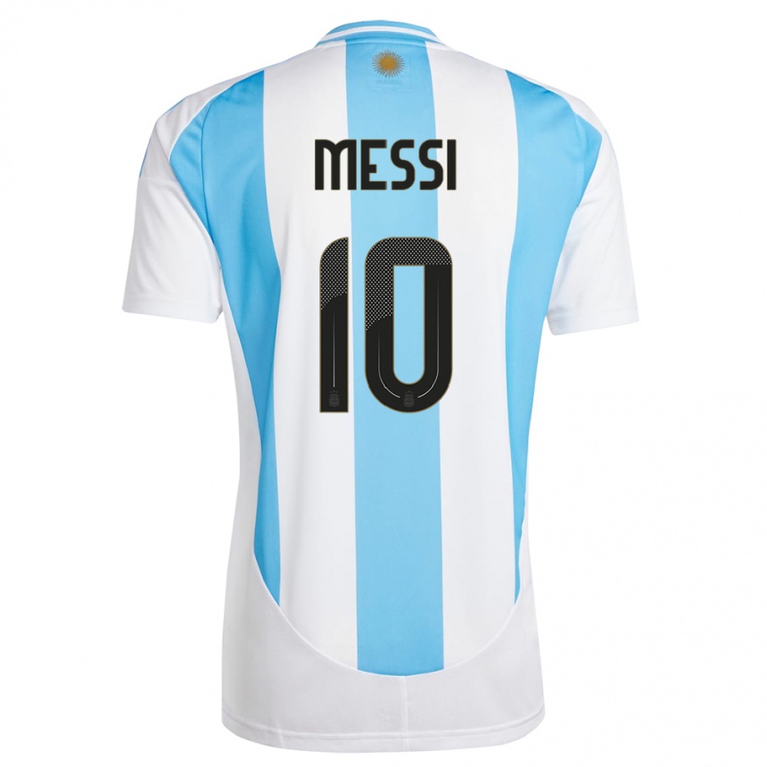 キッズフットボールアルゼンチンリオネル・メッシ#10白 青ホームシャツ24-26ジャージーユニフォーム