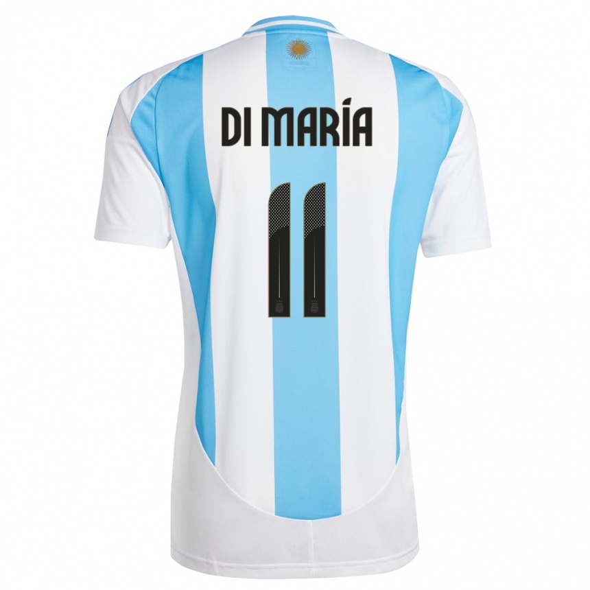 キッズフットボールアルゼンチンアンヘル・ディ・マリア#11白 青ホームシャツ24-26ジャージーユニフォーム