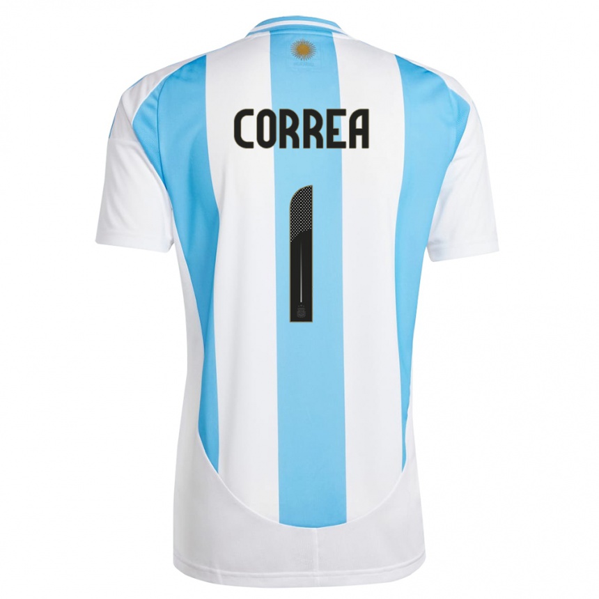 キッズフットボールアルゼンチンバニーナ・コレア#1白 青ホームシャツ24-26ジャージーユニフォーム