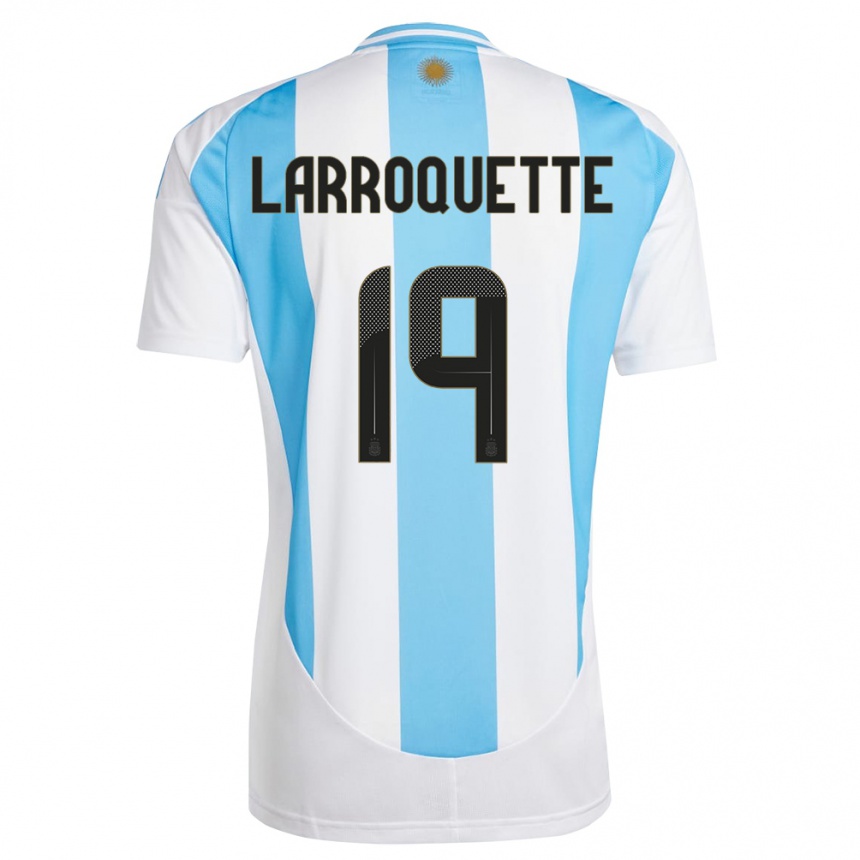 キッズフットボールアルゼンチンマリアナ・ラロケット#19白 青ホームシャツ24-26ジャージーユニフォーム